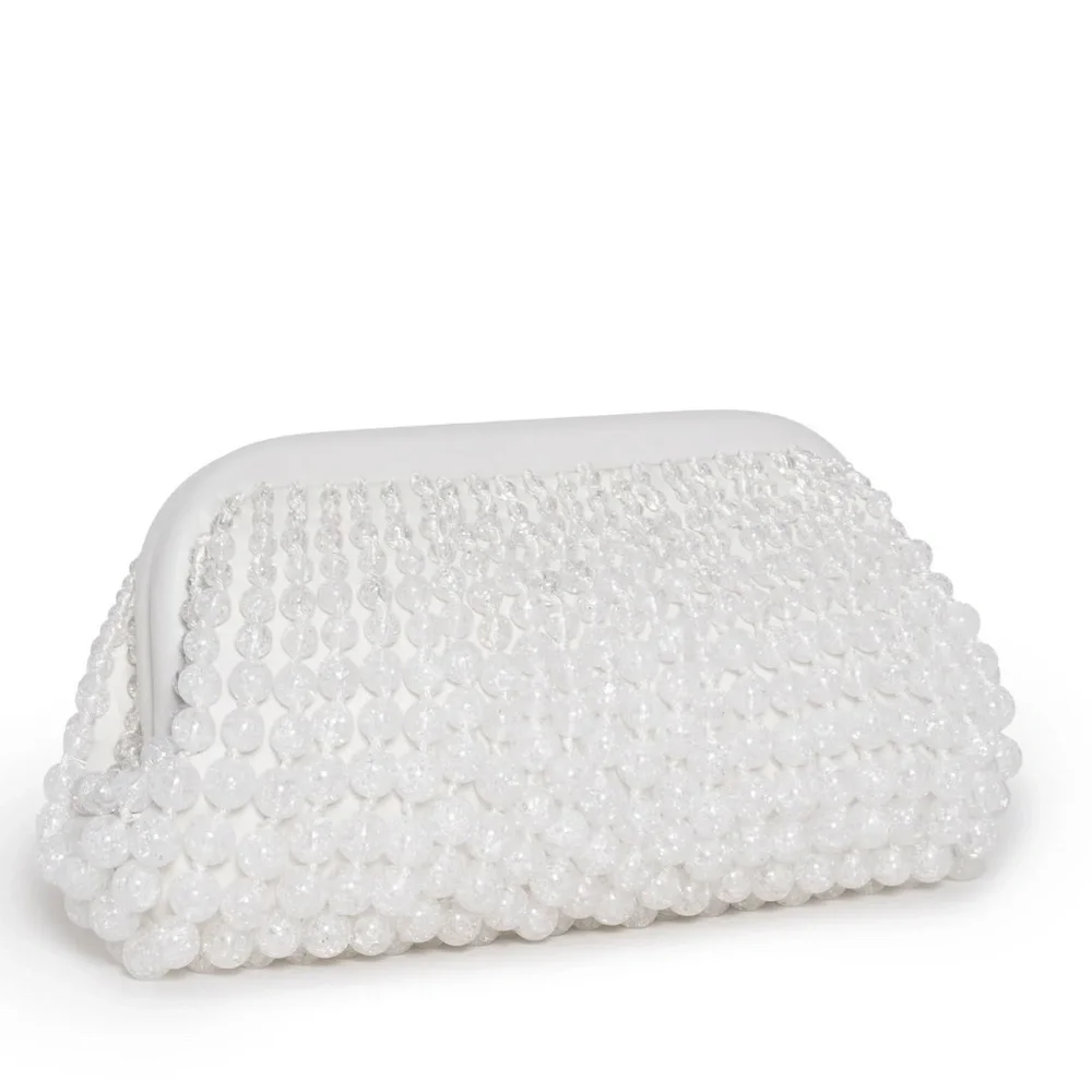 Cult Gaia Nia beaded Leather clutch